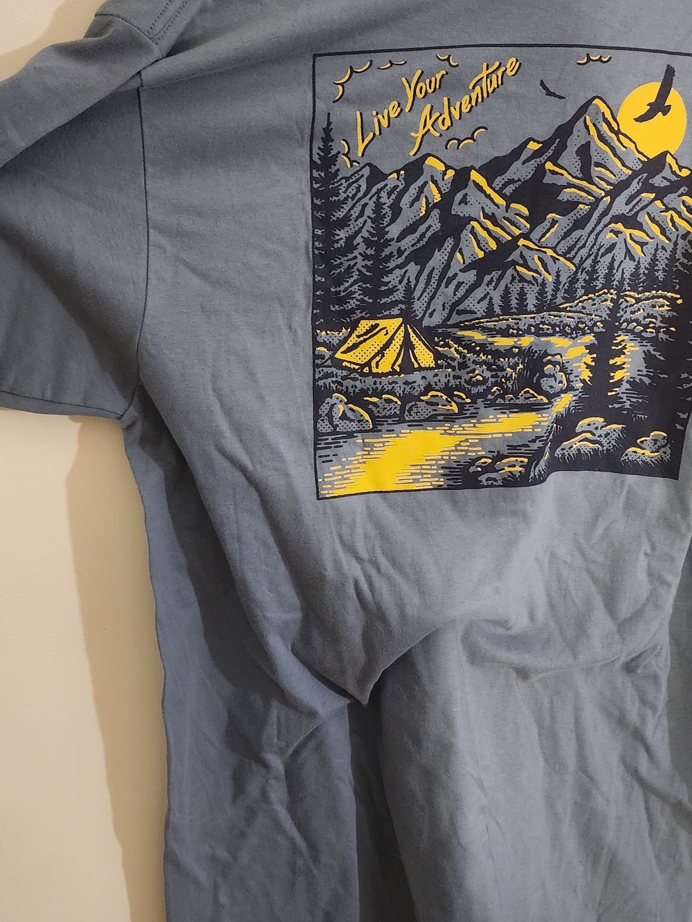 Eddie Bauer Men's Blue Logo T‑Shirt - Picture 4 of 7